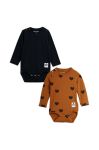 Mini Rodini Боді для немовлят (2-pack) колір коричневий (2581417)