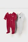 Дитячі повзунки Mayoral Newborn Gift box 2-pack колір червоний (3448955)